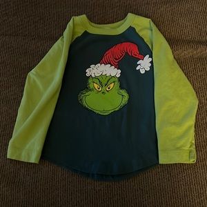 Grinch baseball style shirt